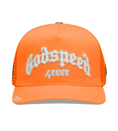 Godspeed Forever Citrus Trucker Hat Orange