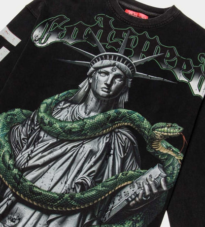 Godspeed Top 5 Slizzy L/S Tee Black Wash