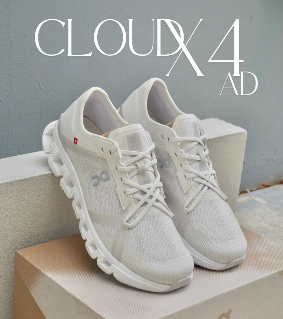ON Cloud X 4 AD 閳ユhite閳ワ拷