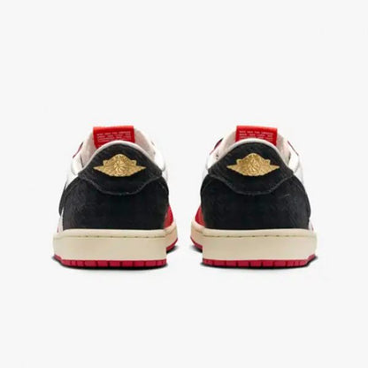 Air Jordan 1 Low OG x Trophy Room Sail and Varsity Red